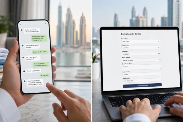 Laundrykhalas Conversational vs Standard Online Booking for Laundry in the UAE