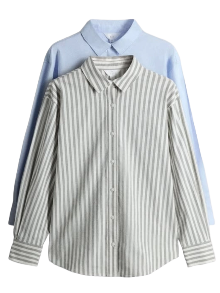 Crisp white work shirts professionally pressed in Dubai
