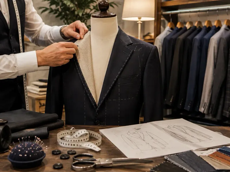 Tailoring and alteration services in Dubai showing professional garment fitting and resizing