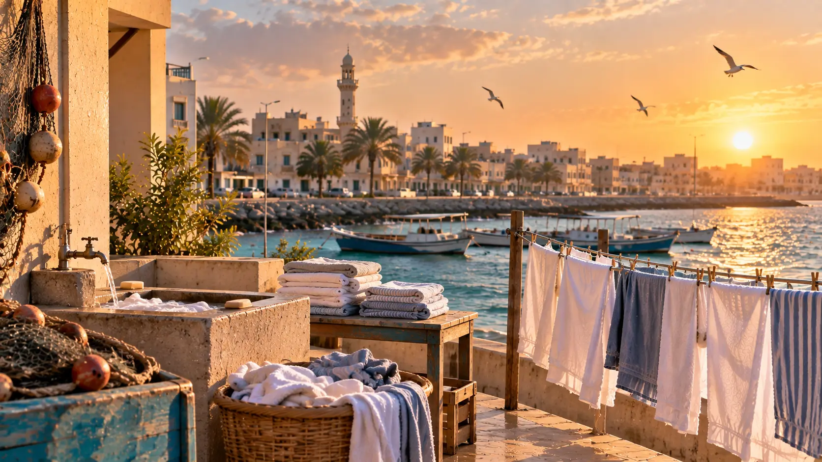 Madinat Salman Laundry: Close to the Sea, Short on Drying Months