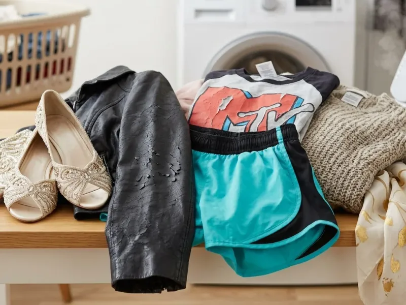 Clothes that should not be dry cleaned because of fabric care limitations