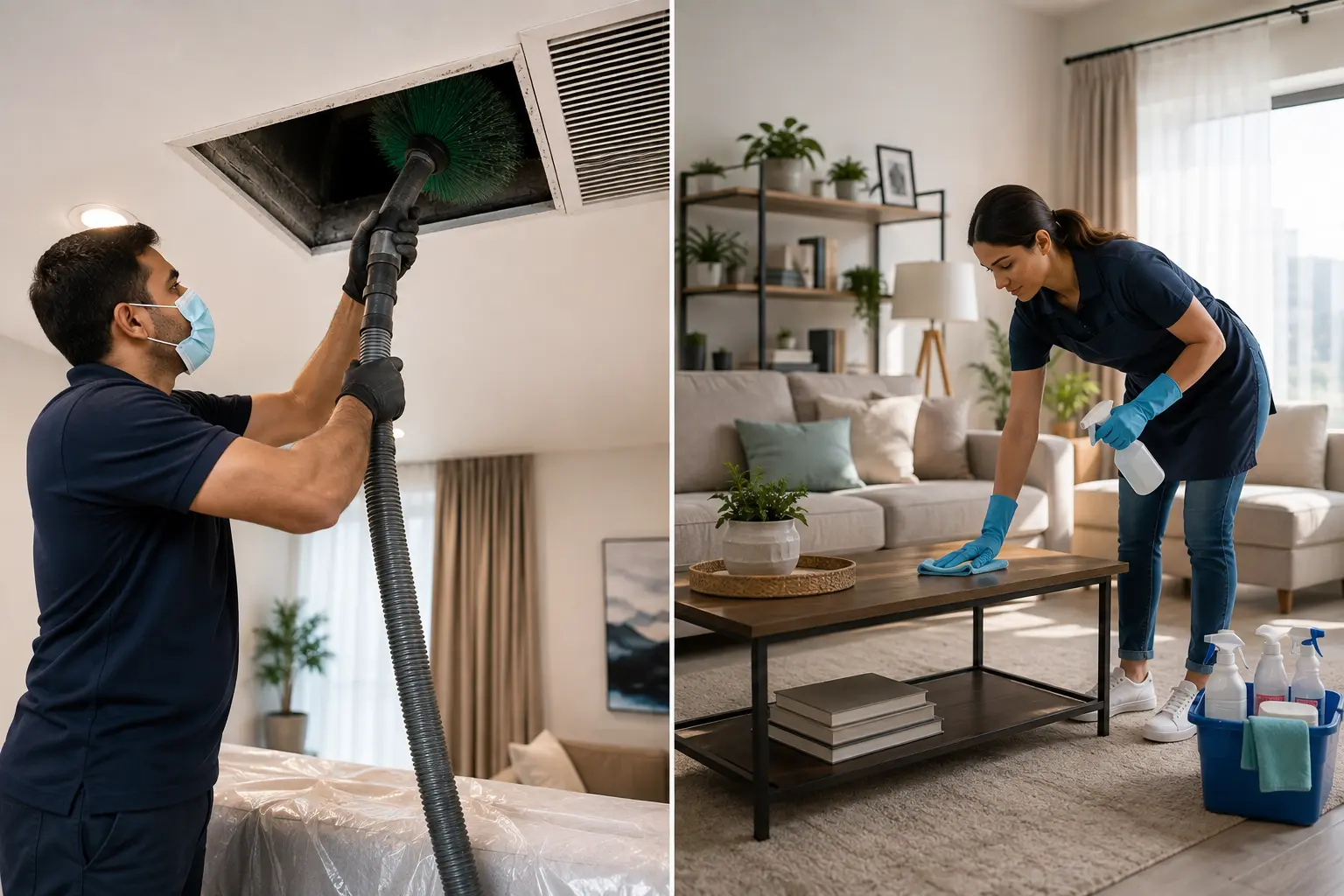 AC Duct Cleaning vs House Cleaning Dubai