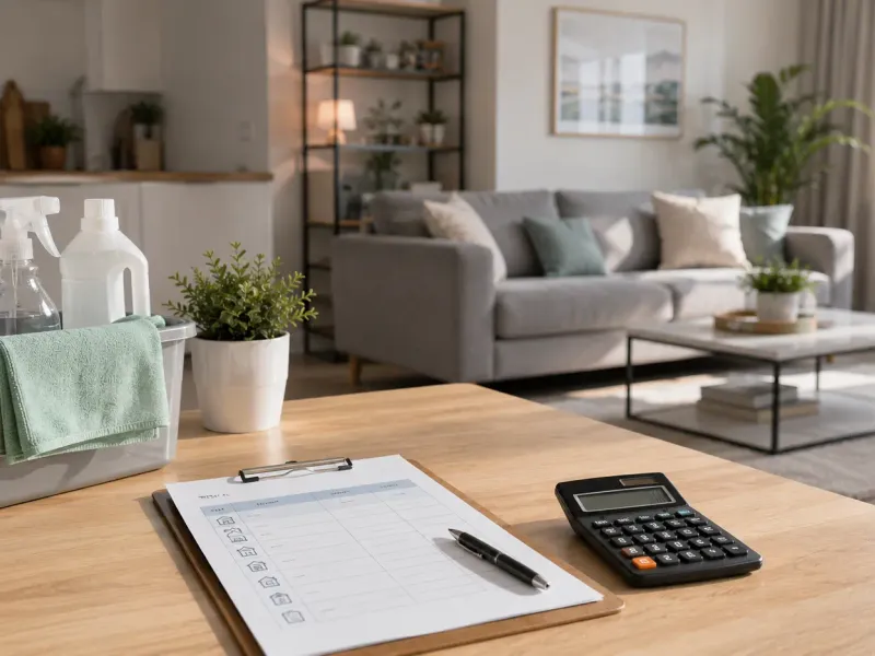 Professional house cleaning pricing breakdown for Dubai apartments and villas