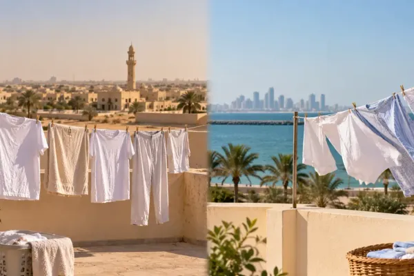 Ten Kilometres Inland, a Different Drying Year: Umm Salal Against the Coast