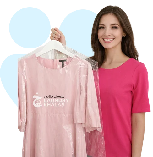 Wash and fold delivery van serving Jumeirah Lake Towers (JLT), UAE