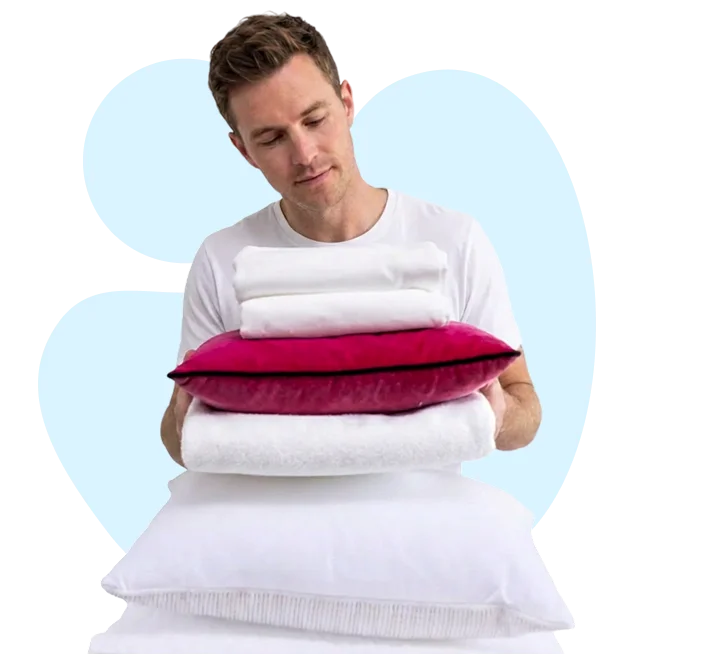Wash and fold delivery van serving Jumeirah Village Circle (JVC), UAE
