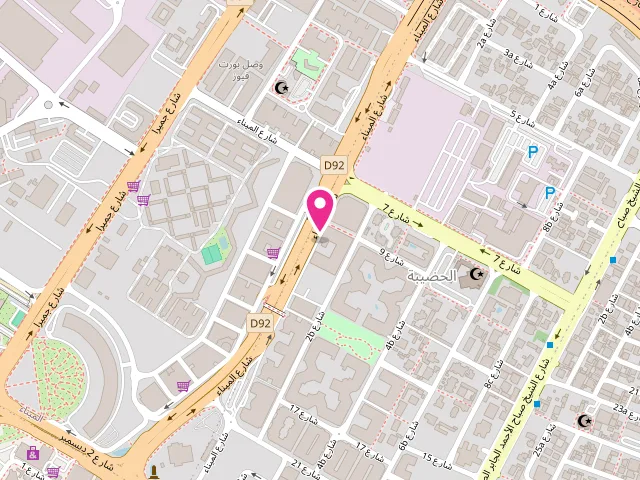 Map showing the location of 247 Laundromat Branch - Hudaiba Mall at Hudaiba Mall Shop 1, Ground floor - الحضيبة - دبي - United Arab Emirates