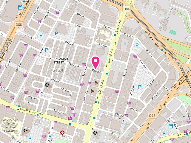 Map showing the location of 365 Laundry - Karama at Dubai Za'abeel Road 28a Rocky Real Estate Awazi 3 - Al Karama - Dubai - United Arab Emirates
