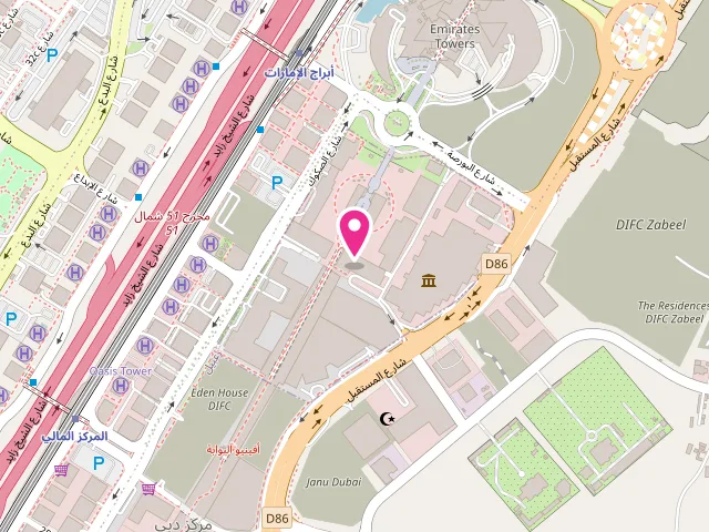 Map showing the location of 5asec Laundry & Dry cleaning DIFC at DIFC Gate, Precinct Building 3 - Level 1, Floor 2 - Al Sukook Street - Trade Center Second - DIFC - Dubai - United Arab Emirates