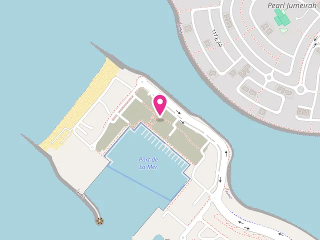 Map showing the location of 5asec Laundry & Dry cleaning Port De La Mer at Unit No. R01 - Port De La Mer by Meraas - La Cote B3 - Jumeira First - جميرا ١ - دبي - United Arab Emirates