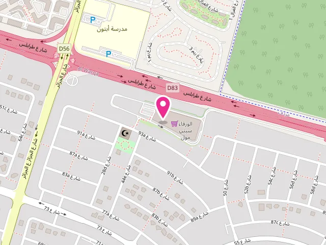 Map showing the location of 60 Minutes Laundry Warqaa City Mall at 505 Tripoli St - Al Warqa'a Third - Dubai - United Arab Emirates
