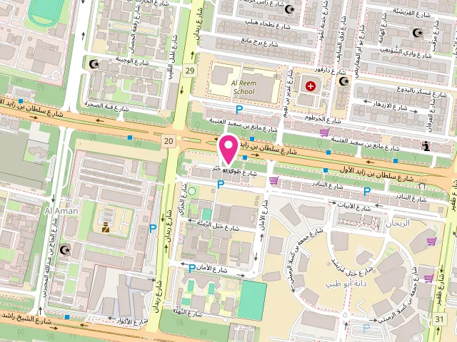 Map showing the location of 610 Automatic Laundry at Al Rehhan - Al Sa`Adah - E40 - Abu Dhabi - United Arab Emirates