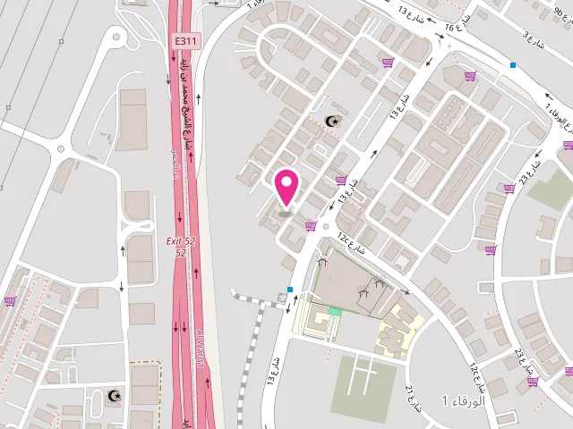 Map showing the location of AAK Laundry LLC at Al Warqa 1, Street 13 Saif Al Falasi Building (Al Najma Building), Shop 1 - Al Warqa'a First - الورقاء الأولى - دبي - United Arab Emirates