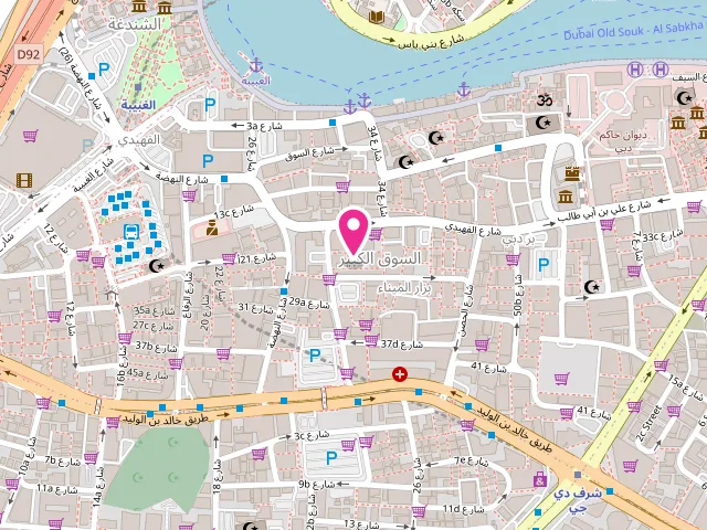 Map showing the location of Abhishek laundry services at Belghuzooz 12 - opp. Astoria Hotel - Bur Dubai - Al Fahidi - Dubai - United Arab Emirates
