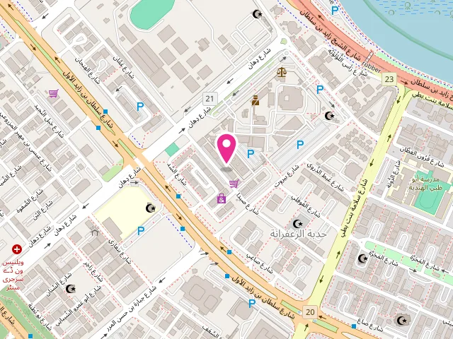 Map showing the location of Abu Abdul Rehman Laundry at Abu Dhabi - Hadbat Al Za`Faranah - E29 - Abu Dhabi - United Arab Emirates