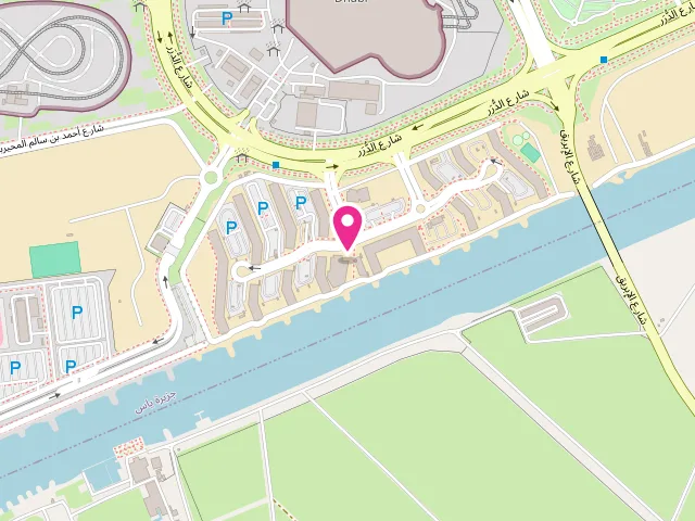 Map showing the location of Al Bushra Laundry Yas Island Water's Edge, Branch 3 at Water’s Edge Inside Carrefour - Yas Island - YS1 - Abu Dhabi - United Arab Emirates
