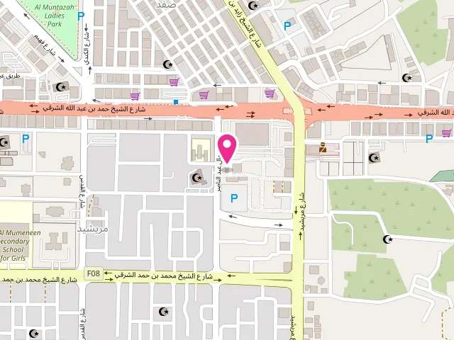 Map showing the location of Al Essa Laundry مغسلة العيسى لتنظيف الملابس at Hamad Bin Abdulla Rd - Mraisheed - Fujairah - United Arab Emirates