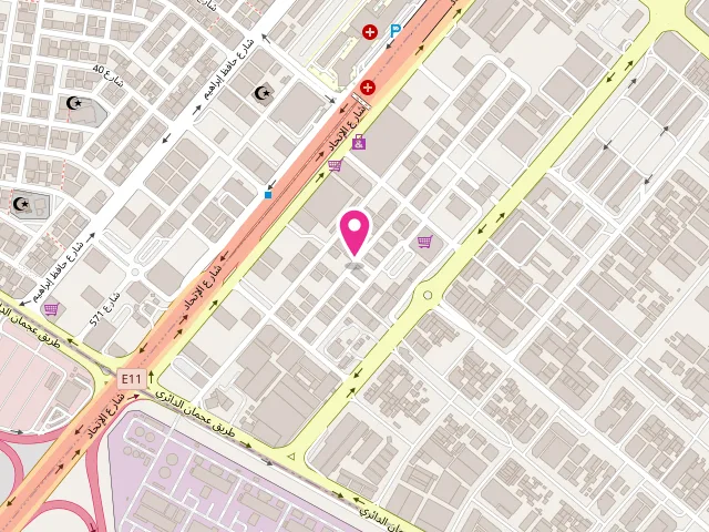 Map showing the location of AL FAMILY LAUNDRY AJMAN at Amman Street - Ajman Industrial 2 - Ajman - United Arab Emirates