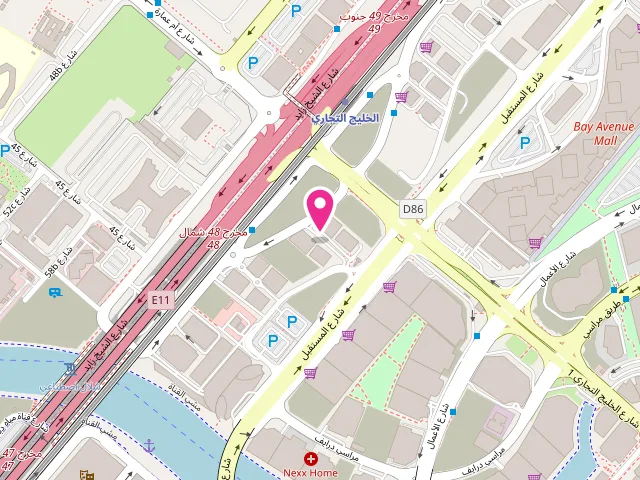Map showing the location of Al fanar laundry at Tiara west tower - Business Bay - Dubai - United Arab Emirates