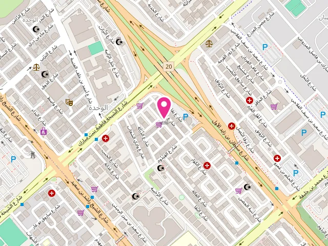 Map showing the location of Al Fareej Laundry مصبغه الفريج at Muroor Rd - Al Nahyan - Zone 1 - Abu Dhabi - United Arab Emirates