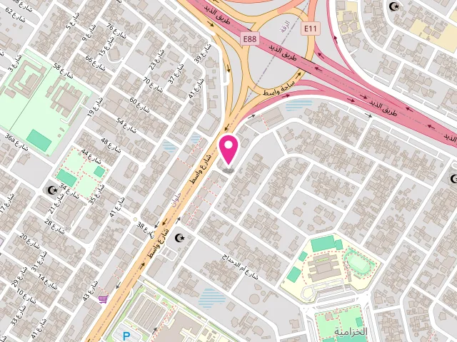 Map showing the location of Al Faseeh Laundry at near alqassimi hospital shj - Al Khazamiya - Mughaider Suburb - Sharjah - United Arab Emirates