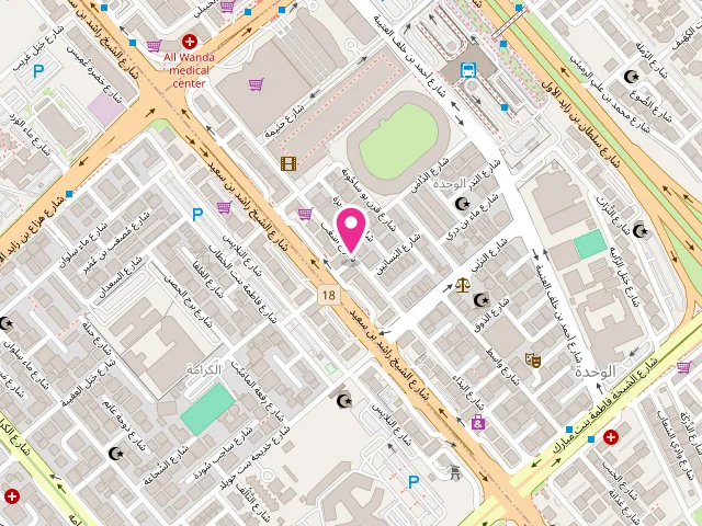 Map showing the location of Al Isma laundry at Abu Dhabi - Al Nahyan - Zone 1 - Abu Dhabi - United Arab Emirates