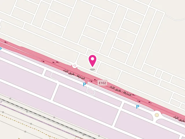 Map showing the location of Al Jarnas Laundry at Maleha St - Al Badee Suburb - Hay Hoshi - Sharjah - United Arab Emirates