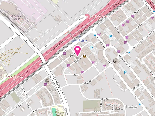 Map showing the location of Al Karama Star Dry Cleaning at Dubai - Al Barsha First - Al Barsha - Dubai - United Arab Emirates