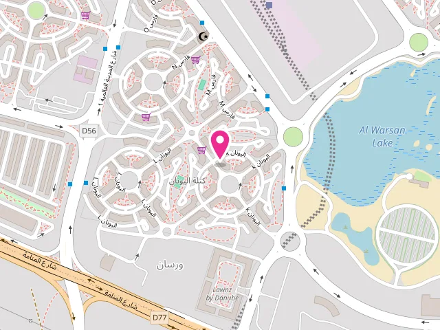 Map showing the location of AL MASHOOR LAUNDRY at Greece Cluster K2 - Shop 4 - Warsan First - Dubai International City - Dubai - United Arab Emirates