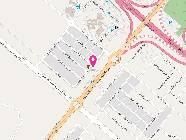 Map showing the location of Al Msk Al Fakher Laundry at almusbih street - Bani Yas - Baniyas West - Abu Dhabi - United Arab Emirates