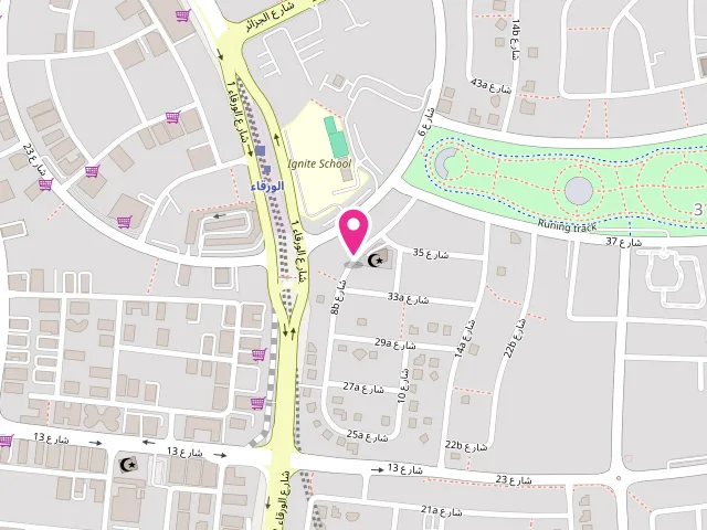 Map showing the location of AL MURJAN LAUNDRY مغسلة المرجان at Street No. 8b Birul Validani Masjid, Near - park - Al Warqa'a Third - الورقاء ٣ - دبي - United Arab Emirates