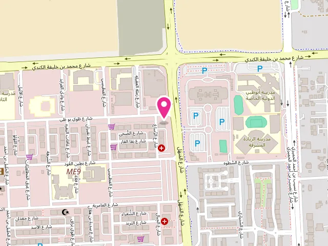 Map showing the location of Al Nashat LAUNDRY Branch-2 | ۲-مصبغة النشاط فرع at near TEA-CENTRE & BURGER-28 - Mohamed Bin Zayed City - ME9 - Abu Dhabi - United Arab Emirates