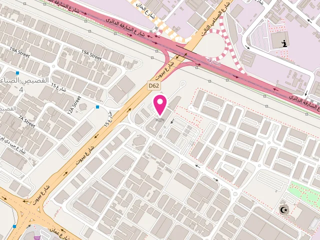 Map showing the location of Al Nawras Automatic Laundry at Al Qusais Ind. Fifth - Dubai - United Arab Emirates