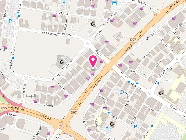 Map showing the location of Al Rahji Laundry | مغسلة الرجي at Dubai - Al Nahda First - Al Nahda - Dubai - United Arab Emirates