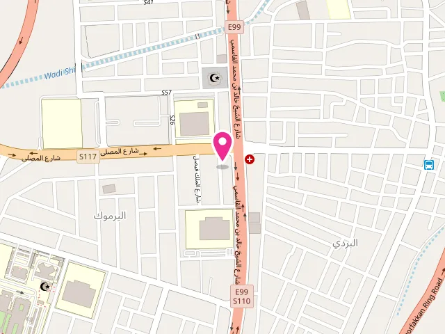Map showing the location of Al Rayan Laundry at Khor Fakkan - Saih Alkhor Suburb - Sharjah - United Arab Emirates