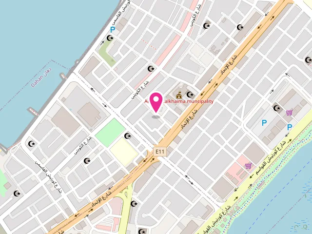 Map showing the location of Al Safaa Laundry - مصبغة الصفاء at Sheikh Muhammad Bin Saleem Street - near Belhasa Driving Center - Dahan - Ras Al Khaimah - United Arab Emirates
