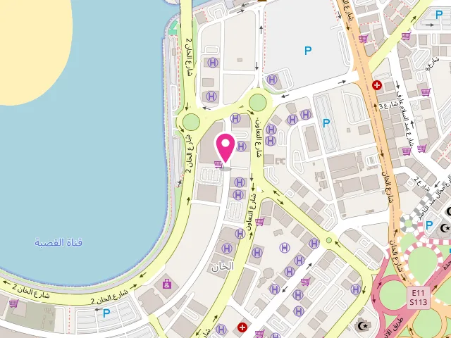 Map showing the location of Al Shatir Laundry at 898G+R6R - Al Khan - Sharjah - United Arab Emirates