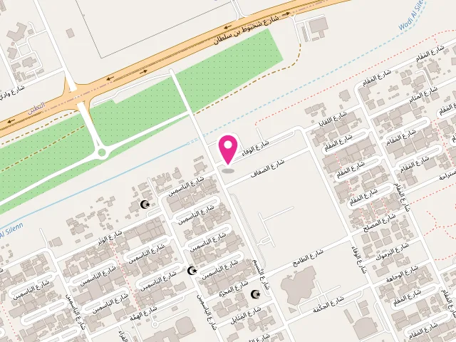Map showing the location of AlDamani Automatic Laundry ALMaqam مصبغة الدماني الاوتوماتيكية المقام at Al Maqam - المقام - شعبية المقام - أبو ظبي - United Arab Emirates