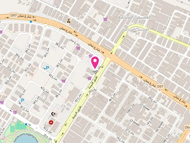 Map showing the location of Almajara Laundry at Al Nahda Second - Al Nahda - Dubai - United Arab Emirates