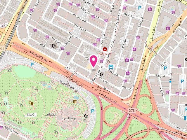 Map showing the location of ALSAFA Heritage Laundry - Karama at Star of Karama Building - Shop No. 23 - 23rd Street - Al Karama - Dubai - United Arab Emirates