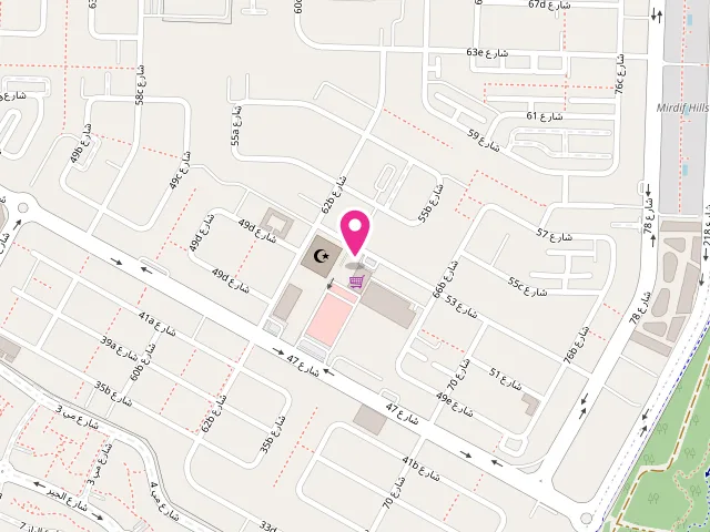 Map showing the location of ALSAFA Heritage Laundry - Mirdif at Community Centre - 2 53rd St - inside Westzone Supermarket - Mirdif - Dubai - United Arab Emirates