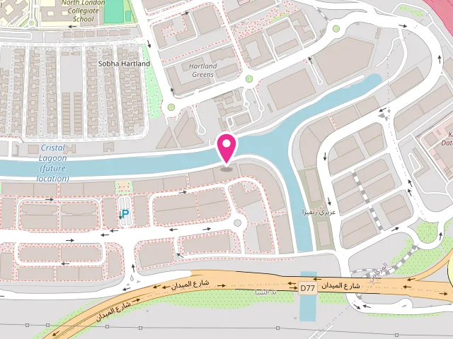 Map showing the location of AlSaraya Laundry at Azizi Riviera 40 Retail 08 - المركاض - ند الشبا 1 - دبي - United Arab Emirates