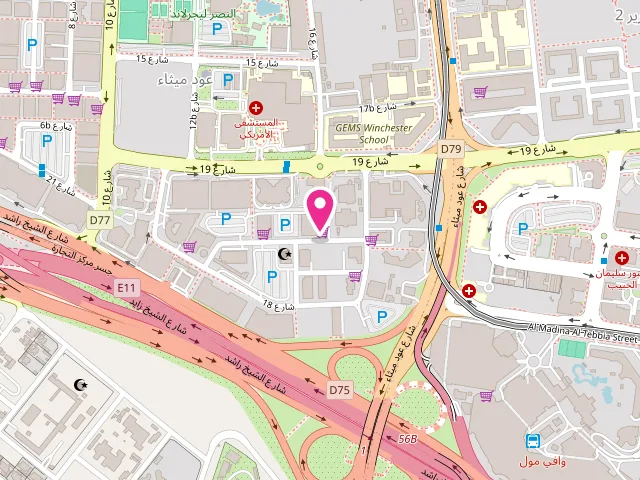Map showing the location of AlSharwan at burdubai - عود ميثاء - دبي - United Arab Emirates