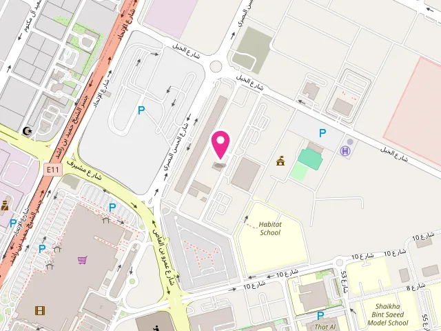 Map showing the location of مصبغة الثريا لكي الملابس - ALTHOREYA LAUNDRY CLOTHES IRONING at opposite of Ali Alhashmi car wash - Al Jerf 2 - Ajman - United Arab Emirates
