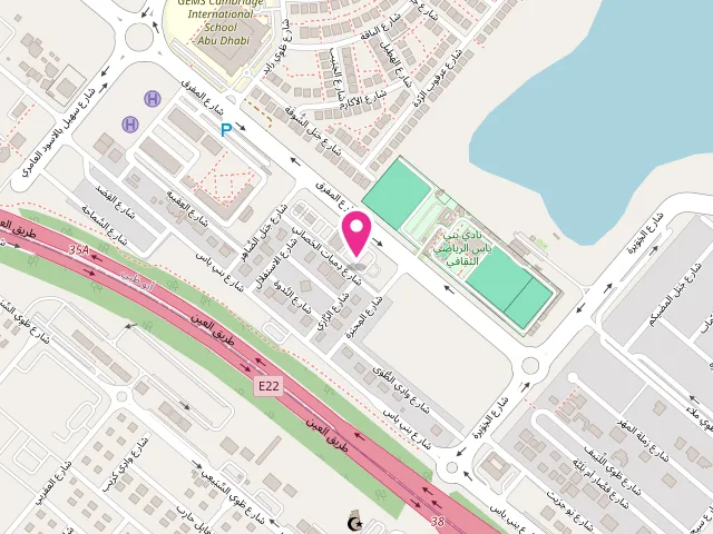 Map showing the location of Alwaqaed Laundry at 11 Hubaysh Bin Khalid St - Bani Yas - East 3 - Abu Dhabi - United Arab Emirates