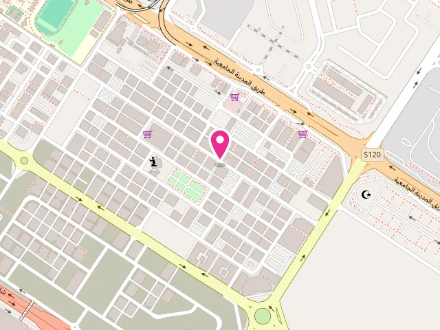 Map showing the location of AMAZON LAUNDRY at Muwaileh Commercial - Industrial Area - Sharjah - United Arab Emirates