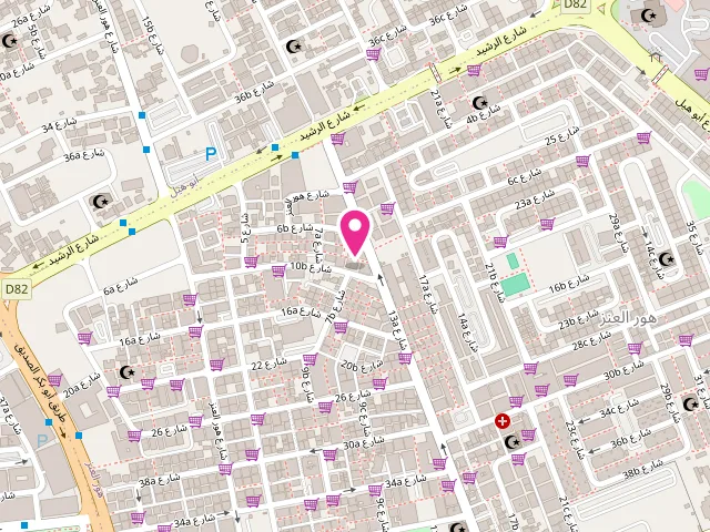 Map showing the location of Aymen Steam Laundry at 78HM+MM8 - Al Rigga Rd - Hor Al Anz - Deira - Dubai - United Arab Emirates
