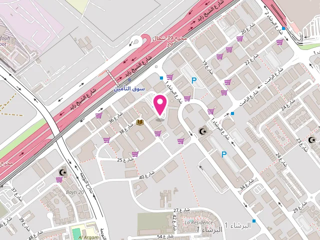 Map showing the location of BABA LAUNDRY at Al barsha 1 , al baqali building shop 6 - البرشاء الأولى - البرشاء - دبي - United Arab Emirates