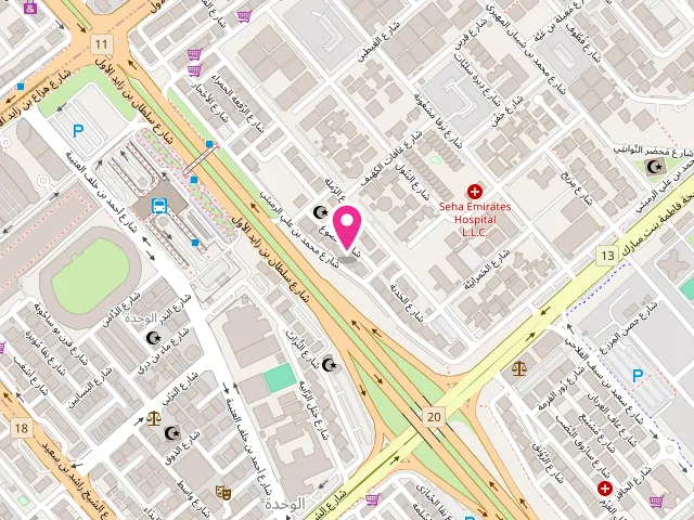 Map showing the location of Bianco Dry Clean at Muroor Rd - Al Nahyan - E19 02 - Abu Dhabi - United Arab Emirates
