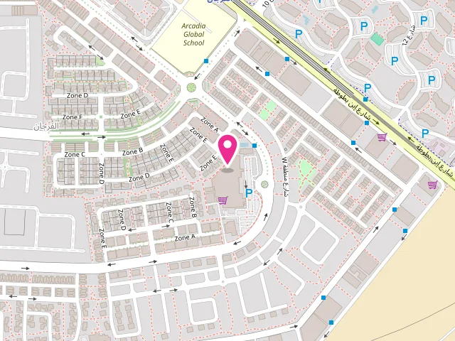 Map showing the location of Blossom Laundry Al Furjan Pavilion at Jabal Ali First - Al Furjan - Dubai - United Arab Emirates